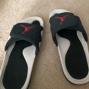Boys Jordan slides size 6. PRICE IS FIRM